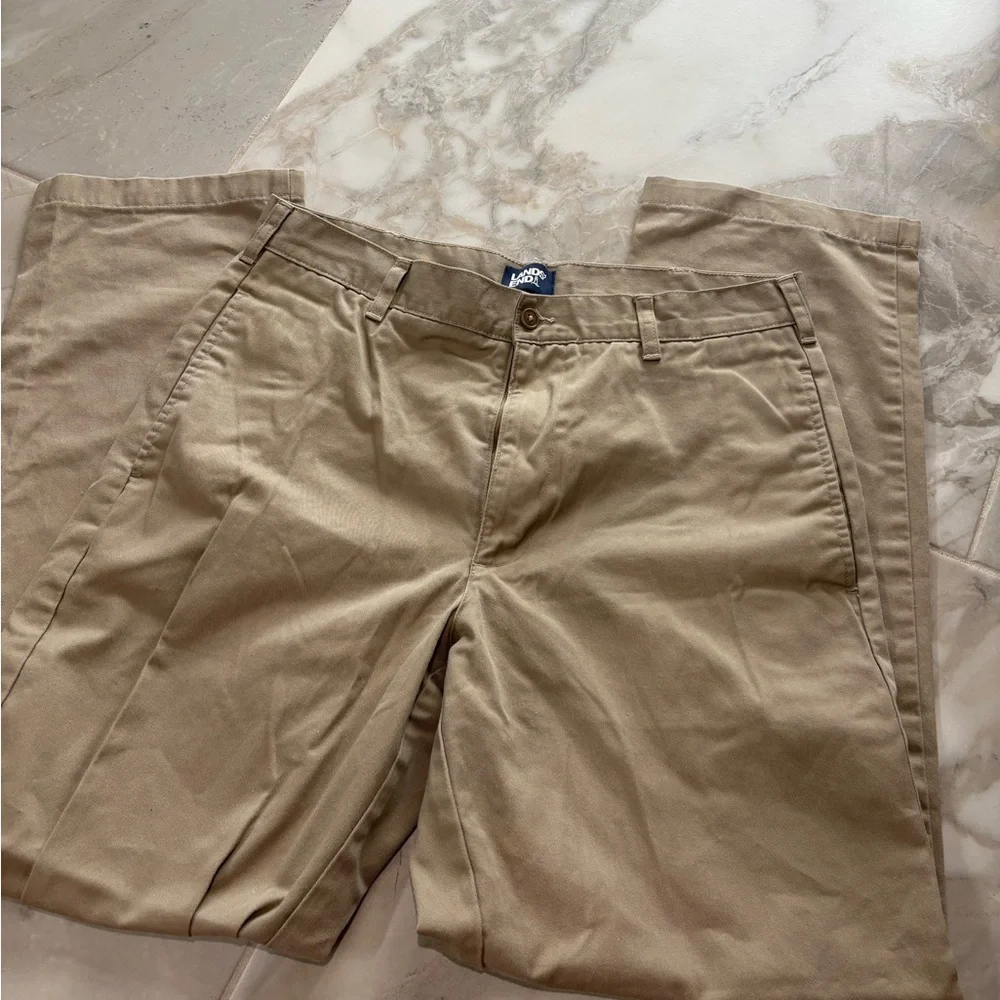 Lands' End Men's Khaki Chinos